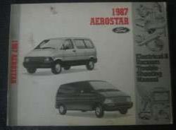 1987 Ford Aerostar Electrical Wiring Diagrams Troubleshooting Manual