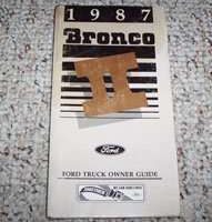 1987 Ford Bronco II Owner's Manual