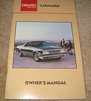 1987 GMC Caballero Owner's Manual