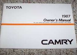 1987 Toyota Camry Owner's Manual