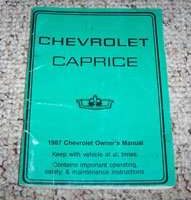 1987 Chevrolet Caprice Owner's Manual