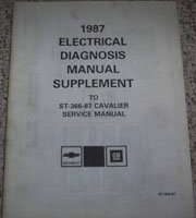 1987 Chevrolet Cavalier Electrical Diagnosis Manual Supplement