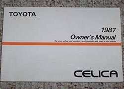 1987 Toyota Celica Owner's Manual