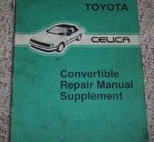 1987 Toyota Celica Convertible Service Repair Manual Supplement