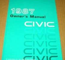 1987 Honda Civic Owner's Manual