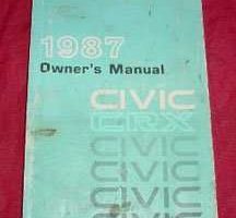 1987 Honda Civic CRX Owner's Manual