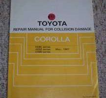 1988 Toyota Corolla Sedan Collision Damage Repair Manual
