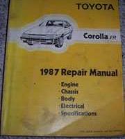 1987 Toyota Corolla FR Service Repair Manual