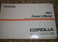 1987 Toyota Corolla FX/FX16 Owner's Manual