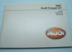 1987 Audi Coupe GT Owner's Manual
