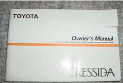 1987 Toyota Cressida Owner's Manual