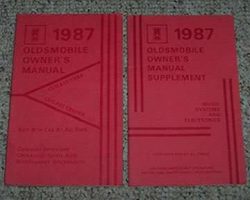 1987 Oldsmobile Cutlass Ciera & Cutlass Cruiser Owner's Manual Set
