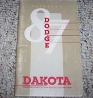 1987 Dodge Dakota Owner's Manual