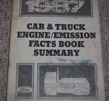 1987 Mercury Sable Engine/Emission Facts Book Summary