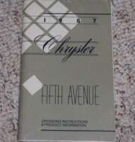 1987 Chrysler Fifth Avenue Owner's Manual