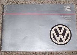 1987 Volkswagen Fox Owner's Manual