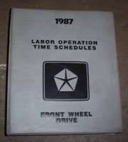 1987 Plymouth Caravelle Labor Time Guide Binder