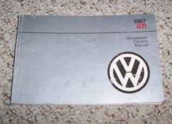 1987 Volkswagen GTI Owner's Manual