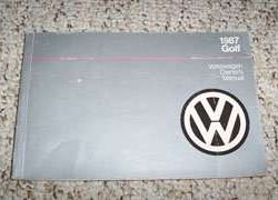 1987 Volkswagen Golf Owner's Manual