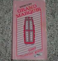 1987 Mercury Grand Marquis Owner's Manual