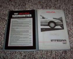 1987 Acura Integra Owner's Manual Set