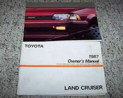 1987 Toyota Land Cruiser Owner's Manual Set