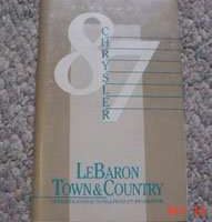 1987 Chrysler Lebaron Town & Country Owner's Manual