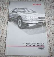 1987 Acura Legend Coupe Owner's Manual