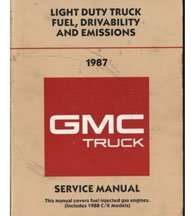 1987 GMC Light Duty Truck Fuel & Emissions Including Driveablity Service Manual