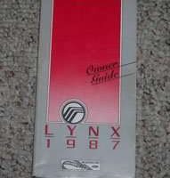 1987 Mercury Lynx Owner's Manual