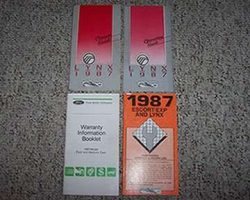 1987 Mercury Lynx Owner's Manual Set