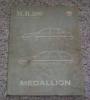 1987 Renault Medallion Service Manual