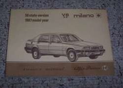 1987 Alfa Romeo Milano Owner's Manual