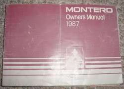 1987 Mitsubishi Montero Owner's Manual