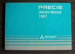 1987 Mitsubishi Precis Owner's Manual