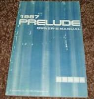 1987 Honda Prelude Owner's Manual