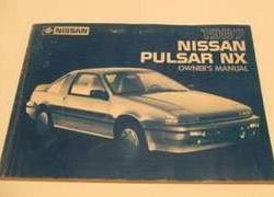 1987 Nissan Pulsar NX Owner's Manual