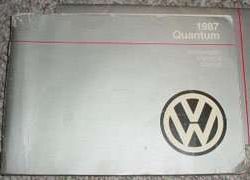 1987 Volkswagen Quantum Owner's Manual