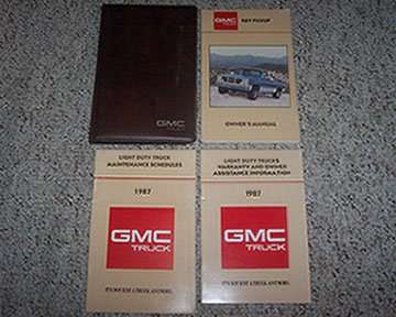 1987 GMC R/V Truck Owner's Manual Set