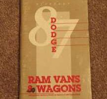 1987 Dodge Ram Van & Wagon Owner's Manual