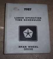 1987 Plymouth Gran Fury Labor Time Guide Binder