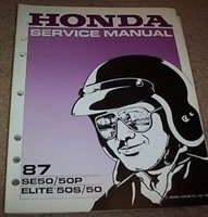 1987 Honda SE50 & SE50P Elite Scooter Service Manual