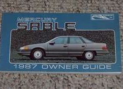 1987 Mercury Sable Owner's Manual