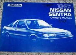 1987 Nissan Sentra Owner's Manual