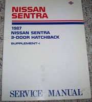 1987 Nissan Sentra 3-Door Hatchback Service Manual Supplement