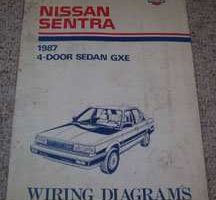 1987 Nissan Sentra 4-Door Sedan GXE Large Format Wiring Diagram Manual