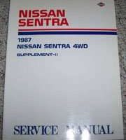 1987 Nissan Sentra 4WD Service Manual Supplement