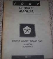 1987 Dodge Shadow Service Manual