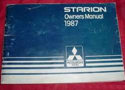 1987 Mitsubishi Starion Owner's Operator Manual User Guide