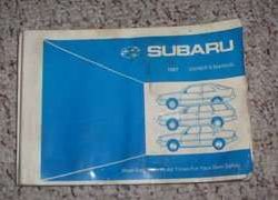 1987 Subaru 1600 & 1800 Owner's Manual